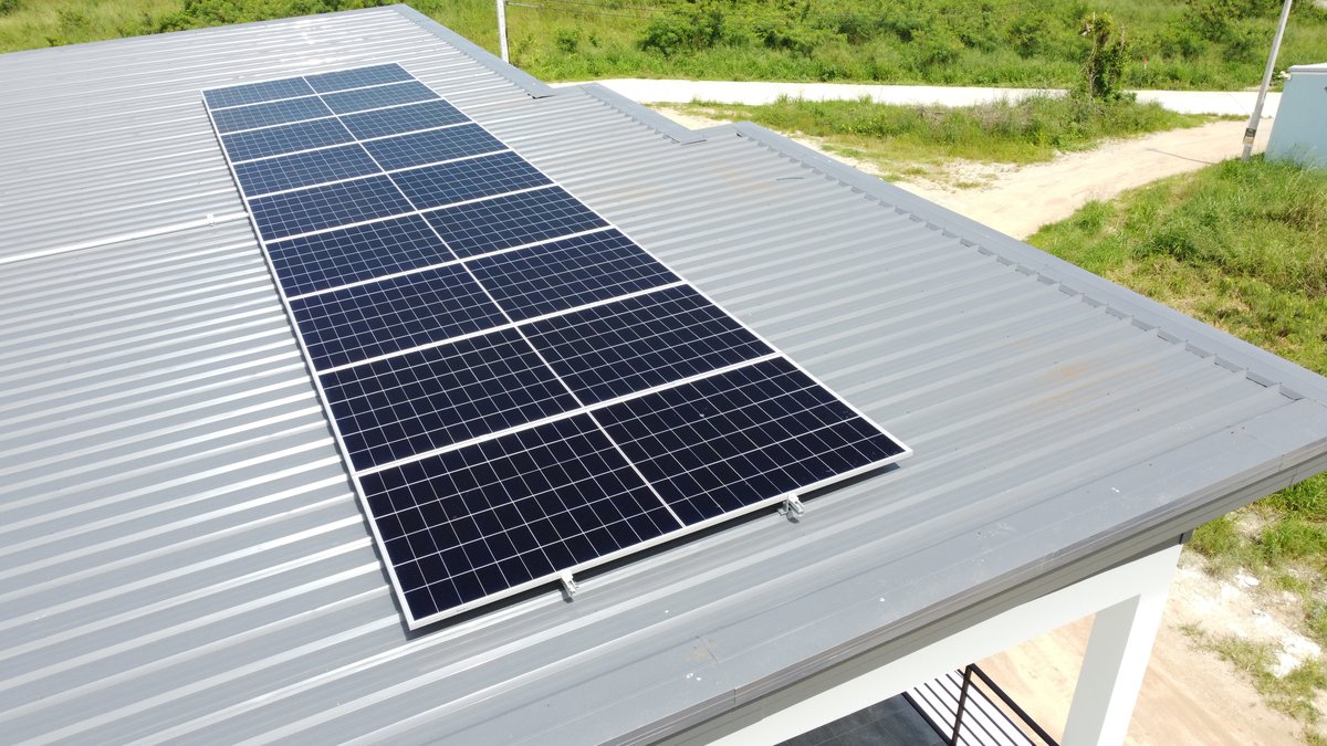 5.7 kW solar system on roof